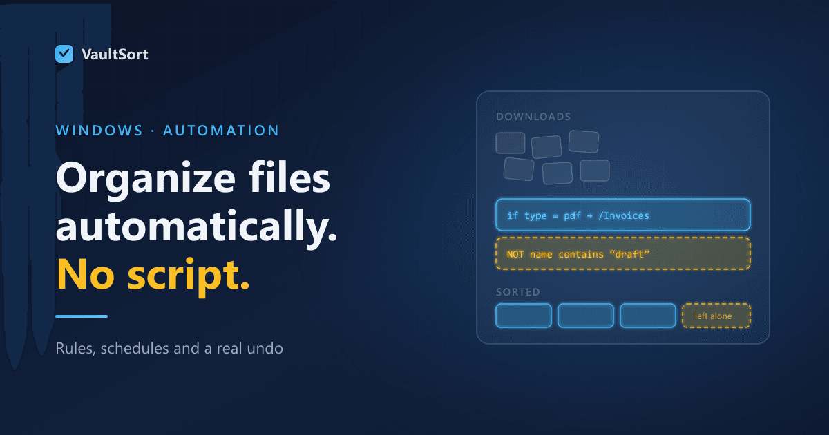 How to Organize Files Automatically on Windows (Without Writing a Script)