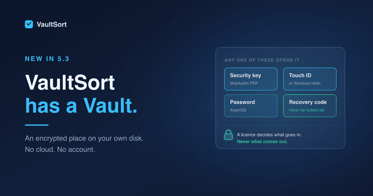 VaultSort Has a Vault