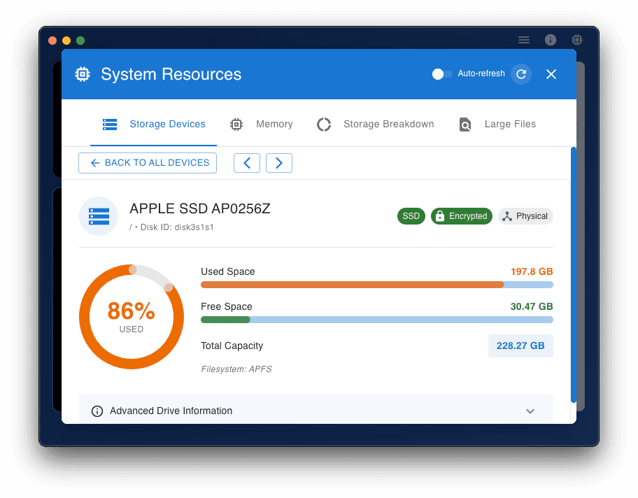 Insightful disk analytics: Gain insights into your file storage and disk usage.