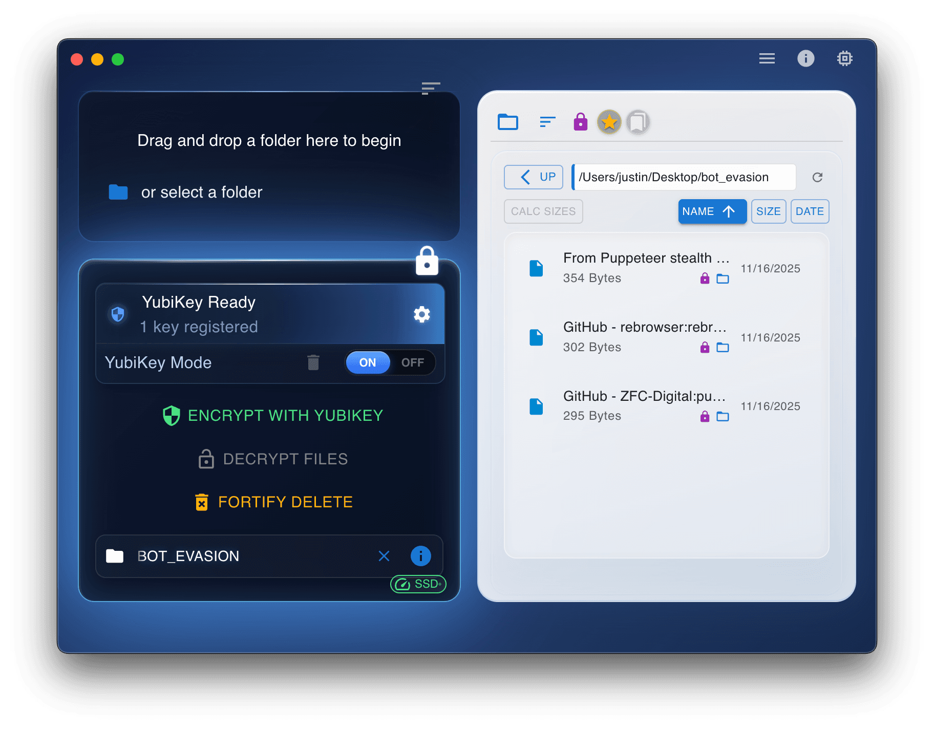 Effortlessly organize and secure your files with a beautiful, intuitive interface.