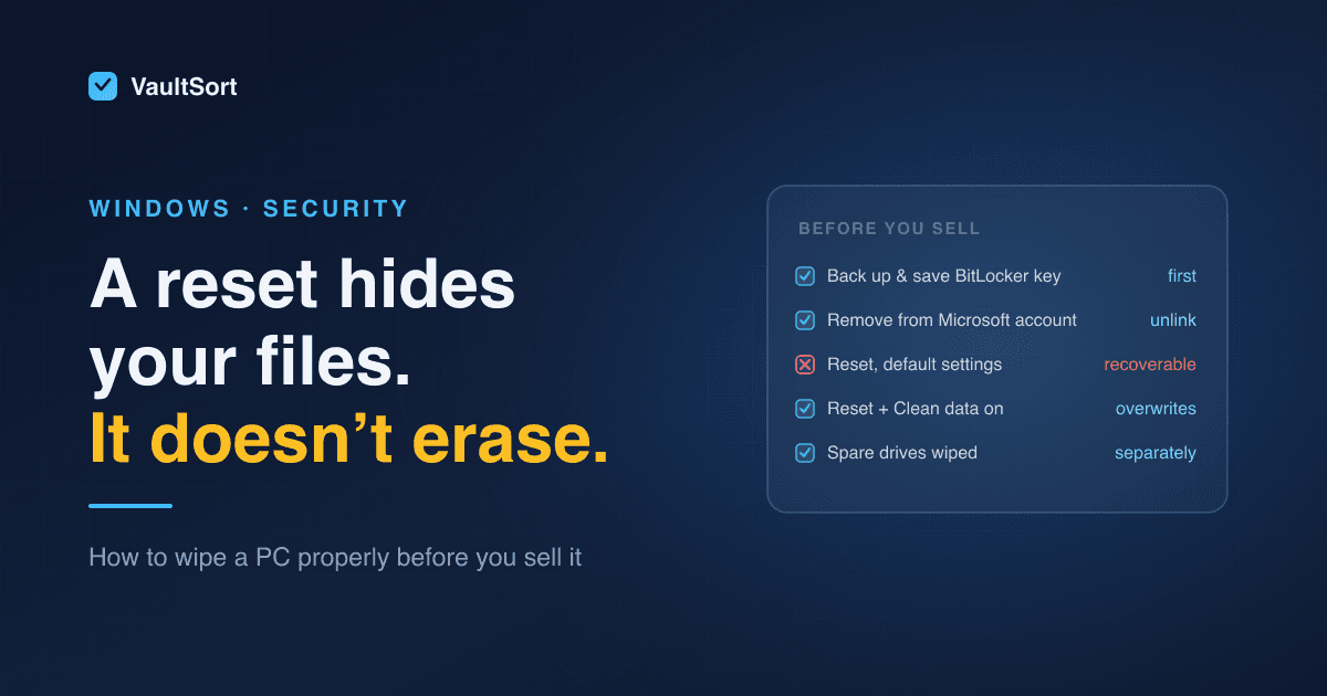 How to Wipe a Windows PC Before Selling It (Windows 10 & 11)